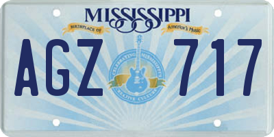 MS license plate AGZ717