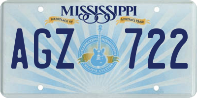 MS license plate AGZ722