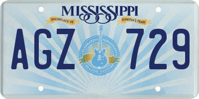MS license plate AGZ729