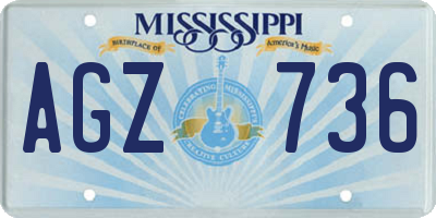 MS license plate AGZ736