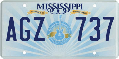 MS license plate AGZ737