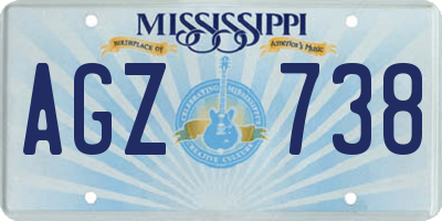 MS license plate AGZ738