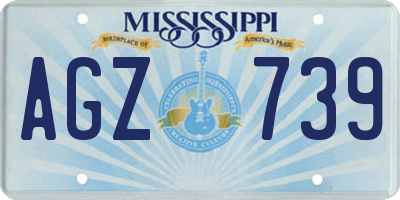 MS license plate AGZ739