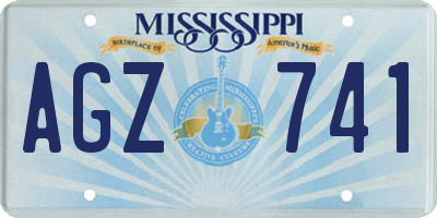 MS license plate AGZ741