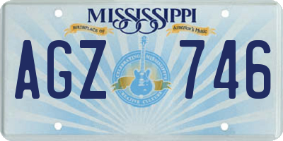 MS license plate AGZ746