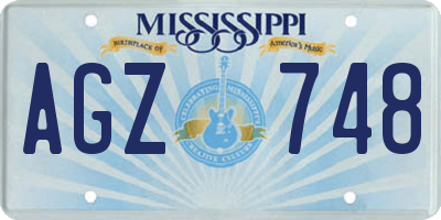 MS license plate AGZ748