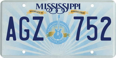 MS license plate AGZ752