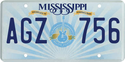 MS license plate AGZ756