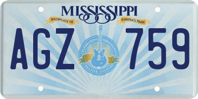 MS license plate AGZ759