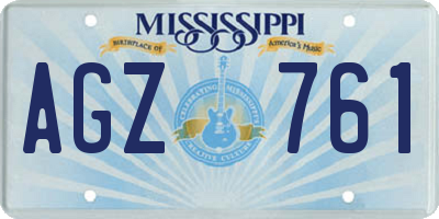 MS license plate AGZ761