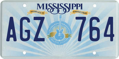 MS license plate AGZ764