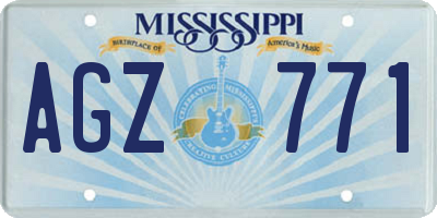 MS license plate AGZ771