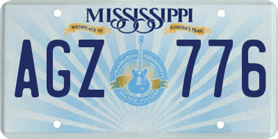 MS license plate AGZ776