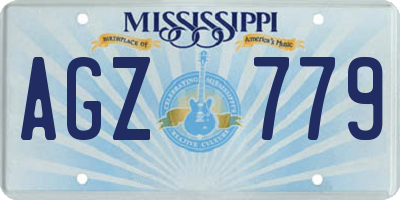 MS license plate AGZ779