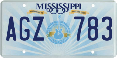 MS license plate AGZ783