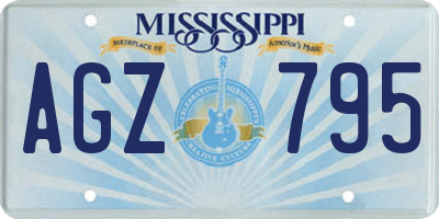 MS license plate AGZ795