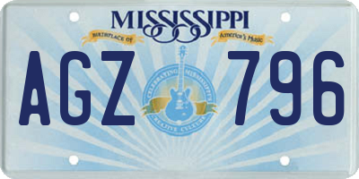 MS license plate AGZ796
