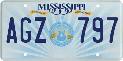 MS license plate AGZ797