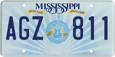MS license plate AGZ811