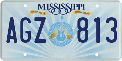 MS license plate AGZ813