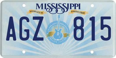 MS license plate AGZ815