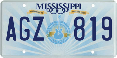 MS license plate AGZ819