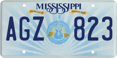 MS license plate AGZ823
