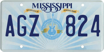 MS license plate AGZ824