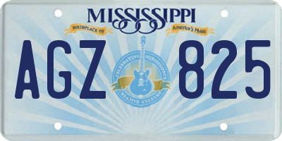 MS license plate AGZ825