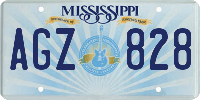 MS license plate AGZ828