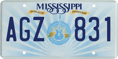 MS license plate AGZ831