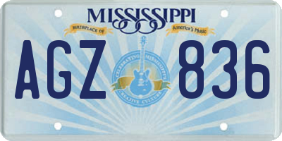 MS license plate AGZ836