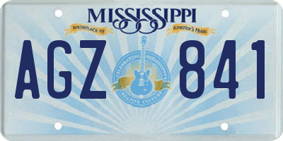 MS license plate AGZ841