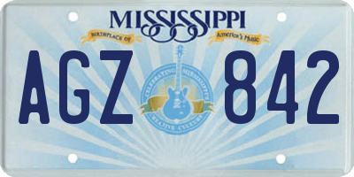 MS license plate AGZ842