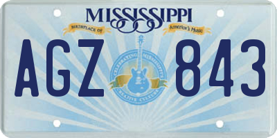 MS license plate AGZ843