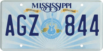 MS license plate AGZ844