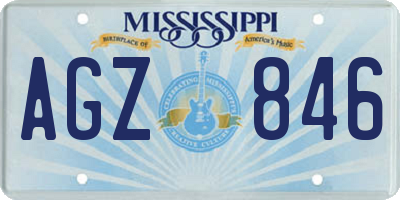 MS license plate AGZ846