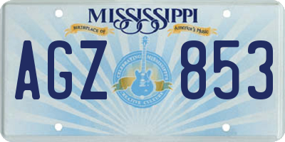 MS license plate AGZ853