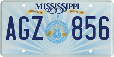 MS license plate AGZ856