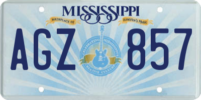 MS license plate AGZ857