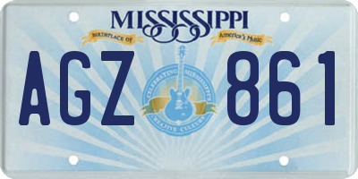 MS license plate AGZ861
