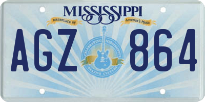 MS license plate AGZ864