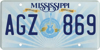 MS license plate AGZ869