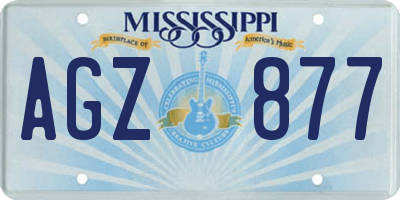 MS license plate AGZ877