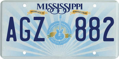 MS license plate AGZ882