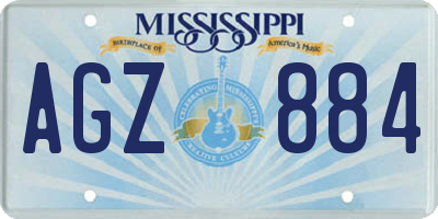 MS license plate AGZ884