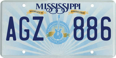 MS license plate AGZ886