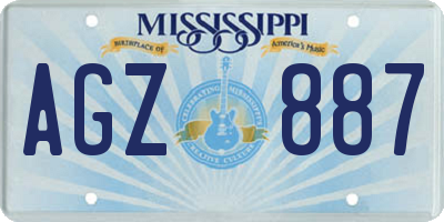 MS license plate AGZ887