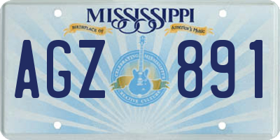 MS license plate AGZ891