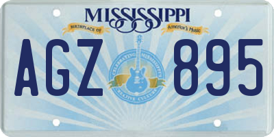 MS license plate AGZ895